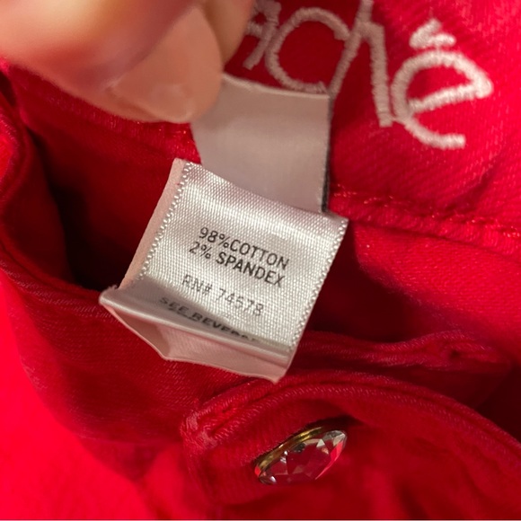 Cache’ baby bootcut rhinestone button jeans - Picture 5 of 7